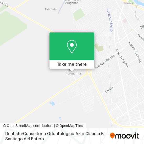 Mapa de Dentista-Consultorio Odontologico Azar Claudia F