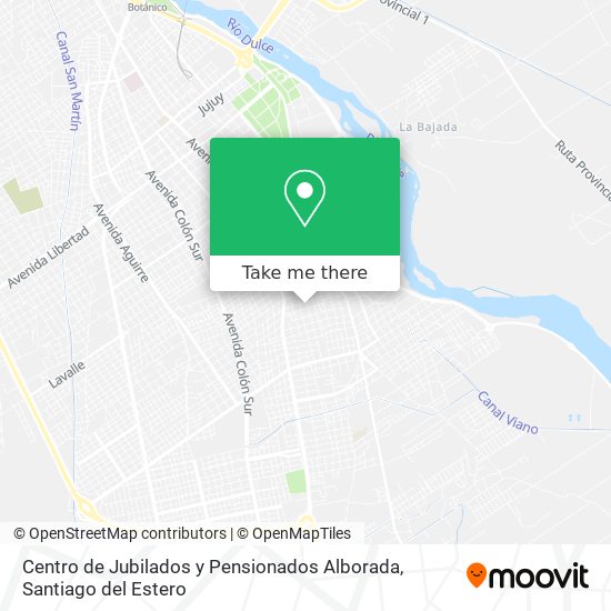 Mapa de Centro de Jubilados y Pensionados Alborada