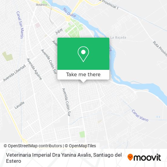 Mapa de Veterinaria Imperial Dra Yanina Avalis