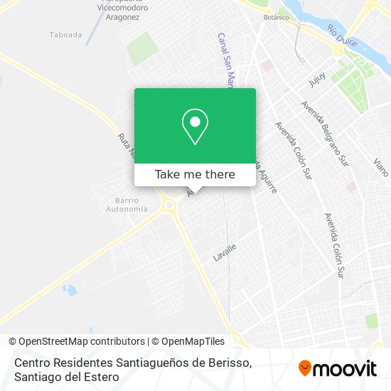 Mapa de Centro Residentes Santiagueños de Berisso