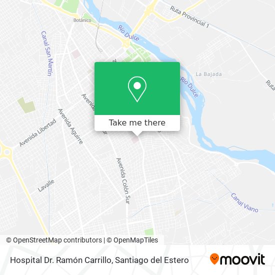 Mapa de Hospital Dr. Ramón Carrillo