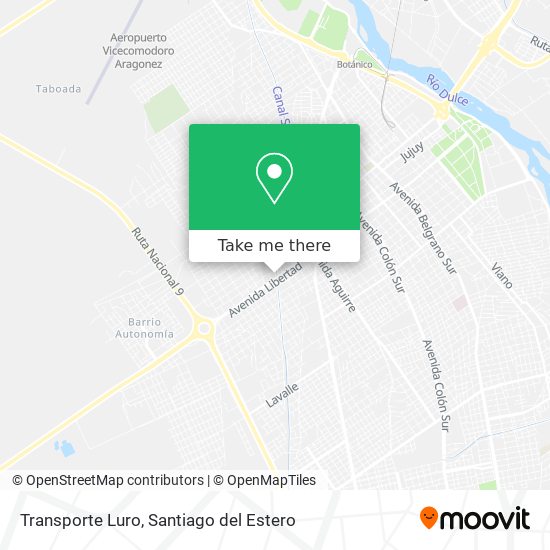 Transporte Luro map