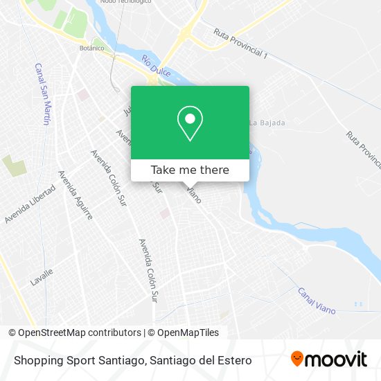 Mapa de Shopping Sport Santiago