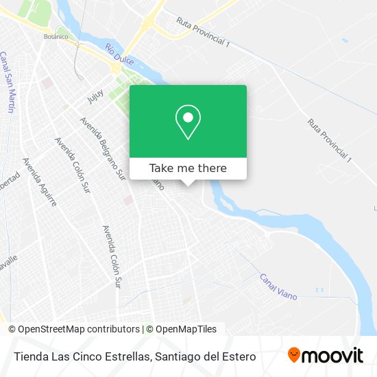 Mapa de Tienda Las Cinco Estrellas