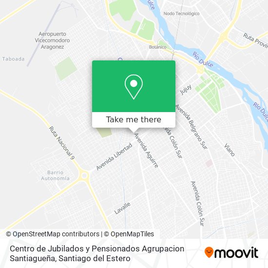 Mapa de Centro de Jubilados y Pensionados Agrupacion Santiagueña