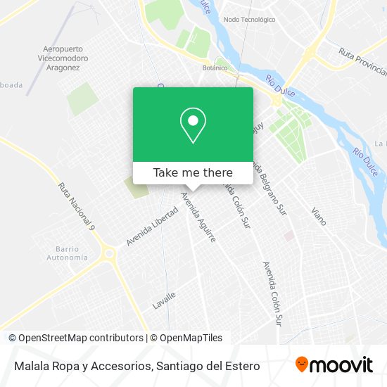 Mapa de Malala Ropa y Accesorios