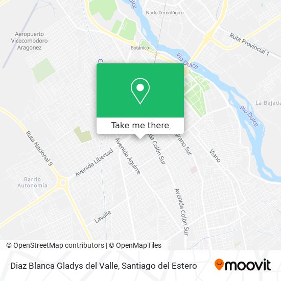 Mapa de Diaz Blanca Gladys del Valle