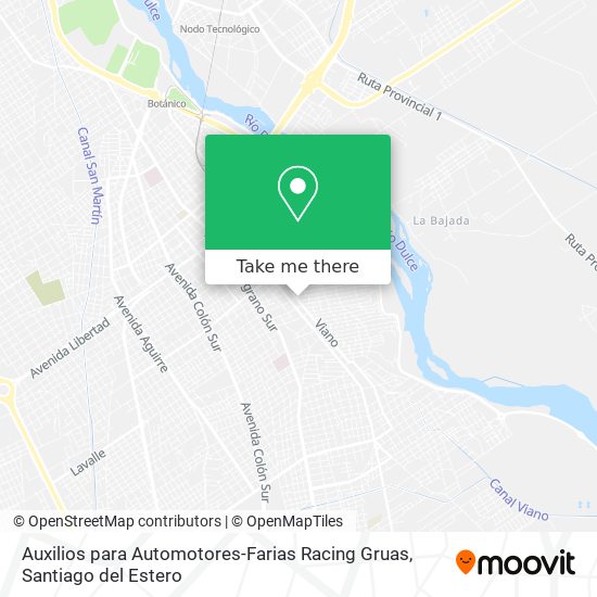 Mapa de Auxilios para Automotores-Farias Racing Gruas