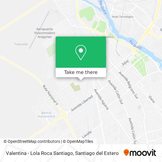 Valentina - Lola Roca Santiago map