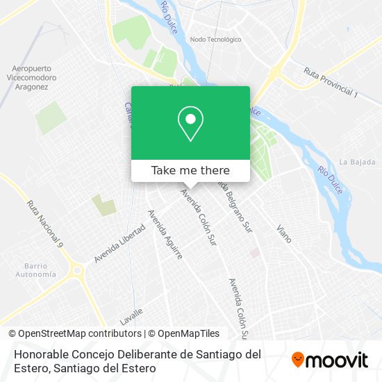 Honorable Concejo Deliberante de Santiago del Estero map