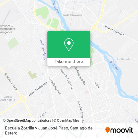 Mapa de Escuela Zorrilla y Juan José Paso