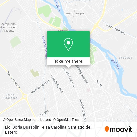 Lic. Soria Bussolini, elsa Carolina map