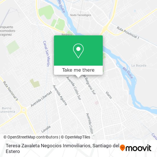 Teresa Zavaleta Negocios Inmoviliarios map