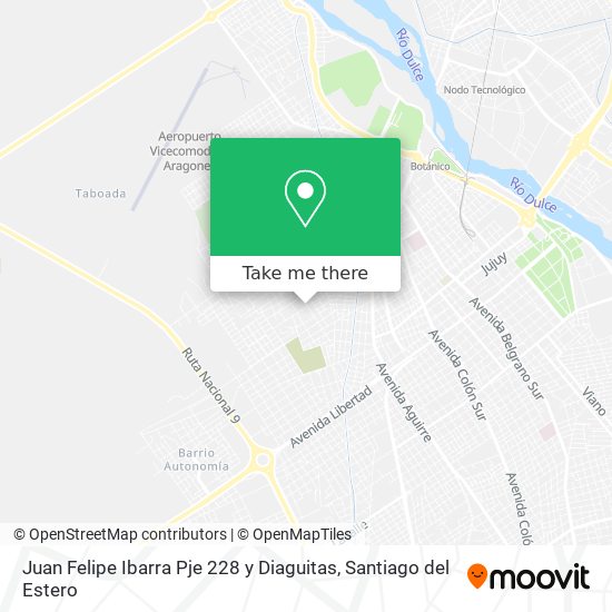 Juan Felipe Ibarra Pje 228 y Diaguitas map