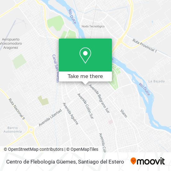 Mapa de Centro de Flebología Güemes