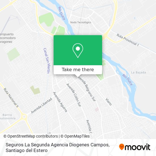 Mapa de Seguros La Segunda Agencia Diogenes Campos