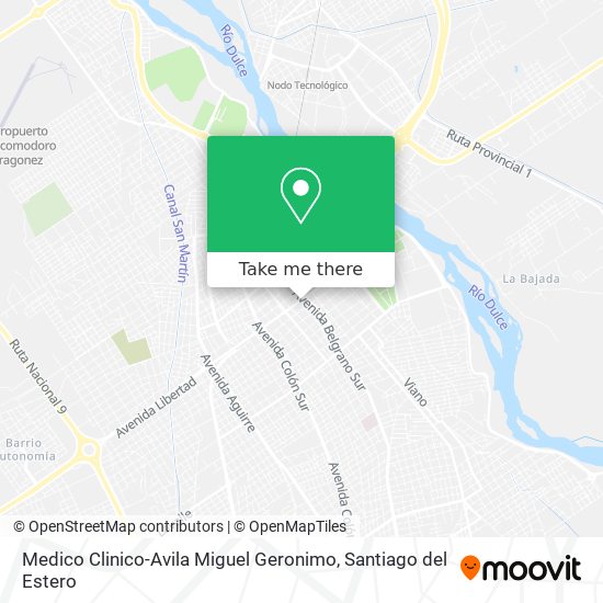 Medico Clinico-Avila Miguel Geronimo map