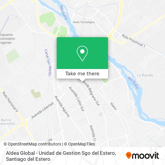 Aldea Global - Unidad de Gestion Sgo del Estero map