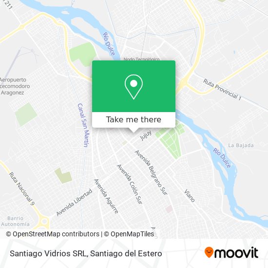 Mapa de Santiago Vidrios SRL