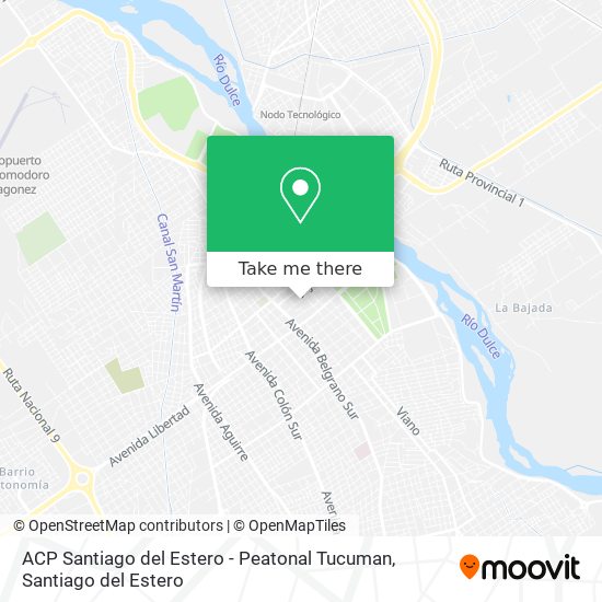 ACP Santiago del Estero - Peatonal Tucuman map