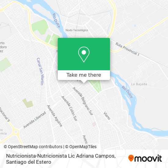 Mapa de Nutricionista-Nutricionista Lic Adriana Campos