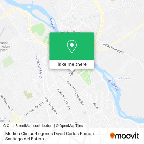 Mapa de Medico Clinico-Lugones David Carlos Ramon