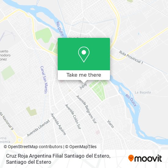 Cruz Roja Argentina Filial Santiago del Estero map