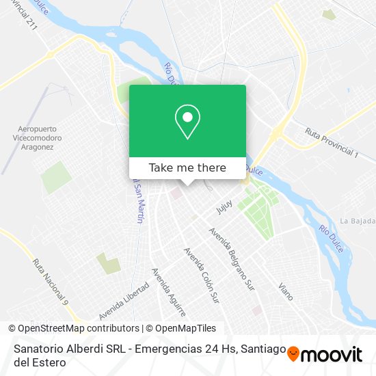 Sanatorio Alberdi SRL - Emergencias 24 Hs map