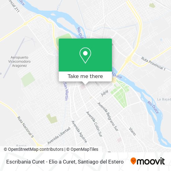 Mapa de Escribania Curet - Elio a Curet