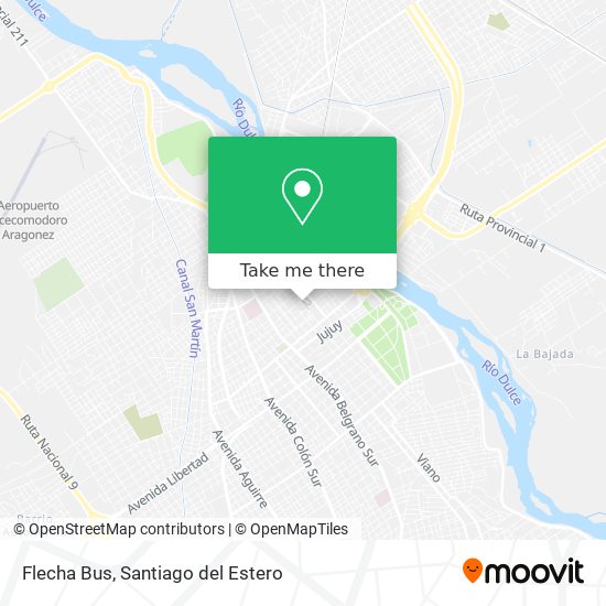 Flecha Bus map
