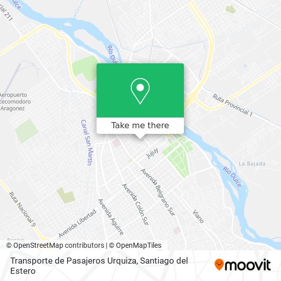 Transporte de Pasajeros Urquiza map