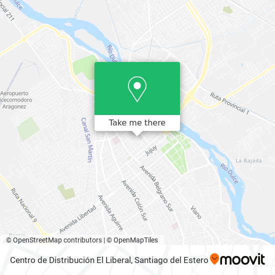 Mapa de Centro de Distribución El Liberal
