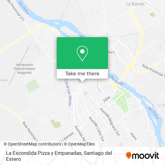 La Escondida Pizza y Empanadas map