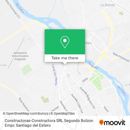 Constructoras-Constructora SRL Segundo Bolzon Empr map