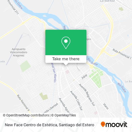 Mapa de New Face Centro de Estética