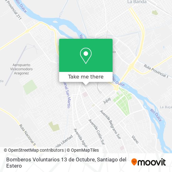Mapa de Bomberos Voluntarios 13 de Octubre