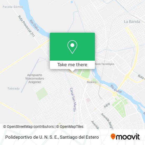 Polideportivo de U. N. S. E. map