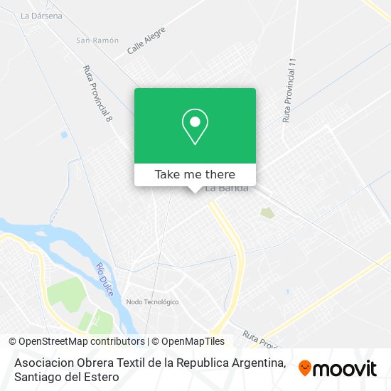 Asociacion Obrera Textil de la Republica Argentina map