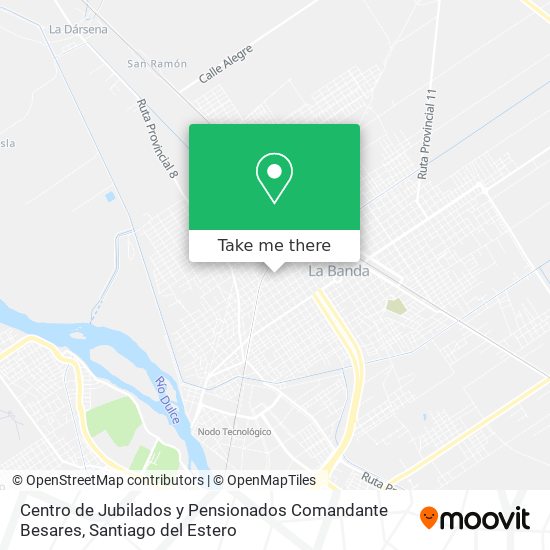 Centro de Jubilados y Pensionados Comandante Besares map