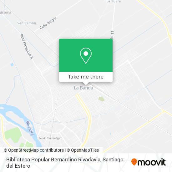 Mapa de Biblioteca Popular Bernardino Rivadavia