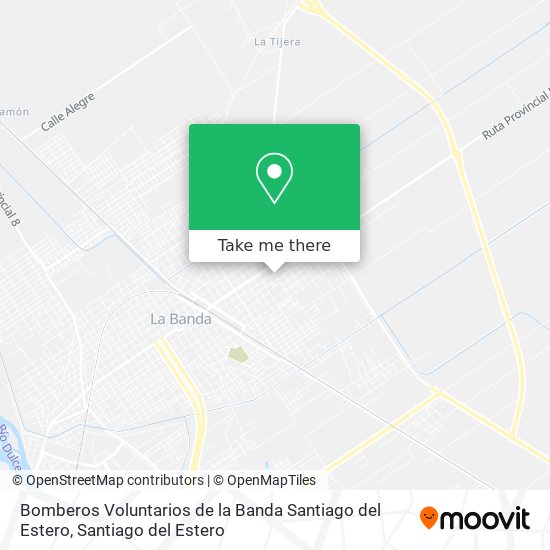 Bomberos Voluntarios de la Banda Santiago del Estero map