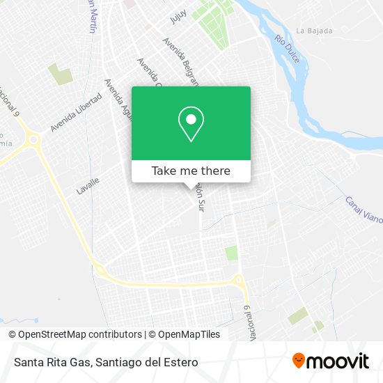 Santa Rita Gas map