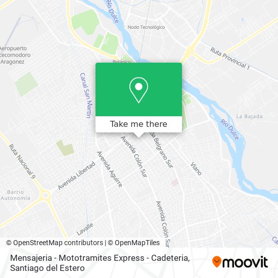 Mensajeria - Mototramites Express - Cadeteria map