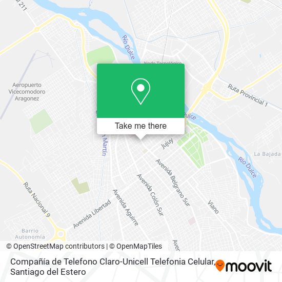 Compañía de Telefono Claro-Unicell Telefonia Celular map