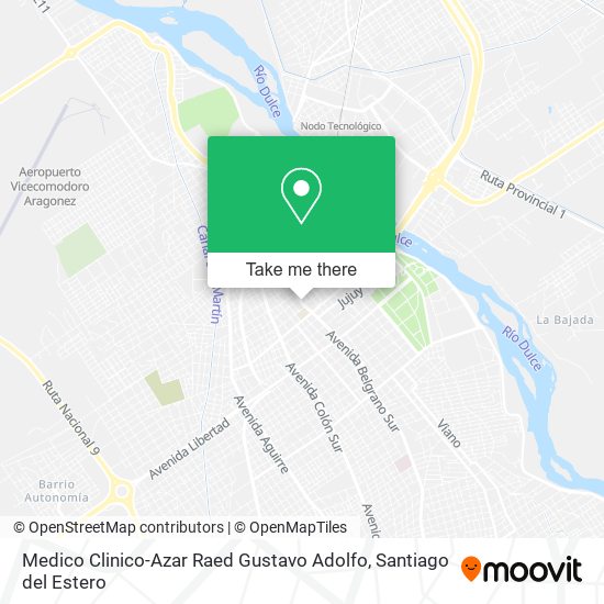 Medico Clinico-Azar Raed Gustavo Adolfo map