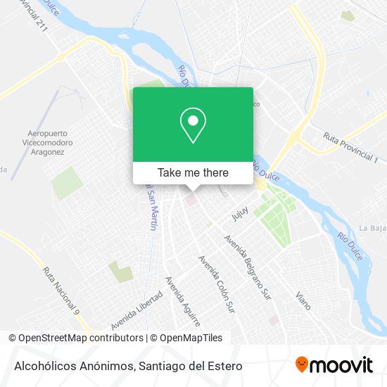 Alcohólicos Anónimos map