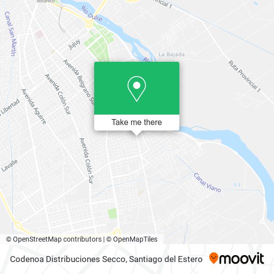 Mapa de Codenoa Distribuciones Secco