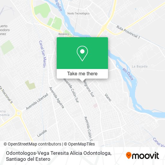 Mapa de Odontologos-Vega Teresita Alicia Odontologa