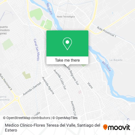 Mapa de Médico Clinico-Flores Teresa del Valle