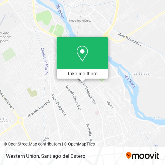 Mapa de Western Union